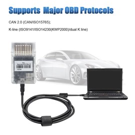 OBD2 K-CAN Diagnostic Cable for Openport 2.0 ECU for JLR for Tactrix