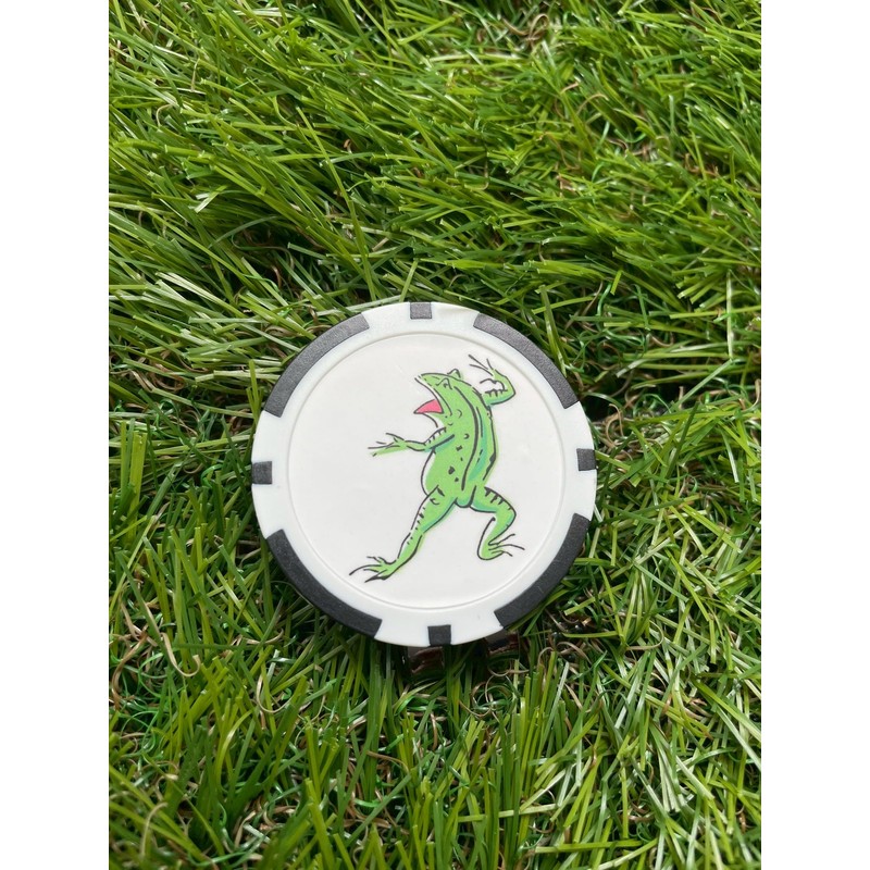 Golf Marker with Hat Clip Magnetic Double Sided Design Green