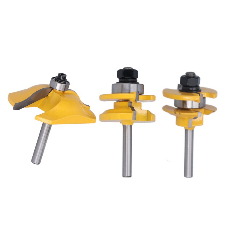 3Pcs Rail Stile Router Bits Roman Ogee Bit Woodworking Groove