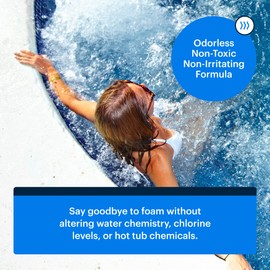 Essential Values Hot Tub, Pool & Spa Defoamer (32oz) – Quickly Removes Foam Without The Use of Harsh Hot Tub Chemicals, Eco-Friendly & Safe with Silicone Emulsion Formula. Get The Foam Down
