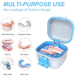 1Pcs Drying Mat 2025 Upgraded Denture Bath Case Waterproof for All Dental, Retainer, Aligner, Braces, Mouth Guards, Toothbrush Head