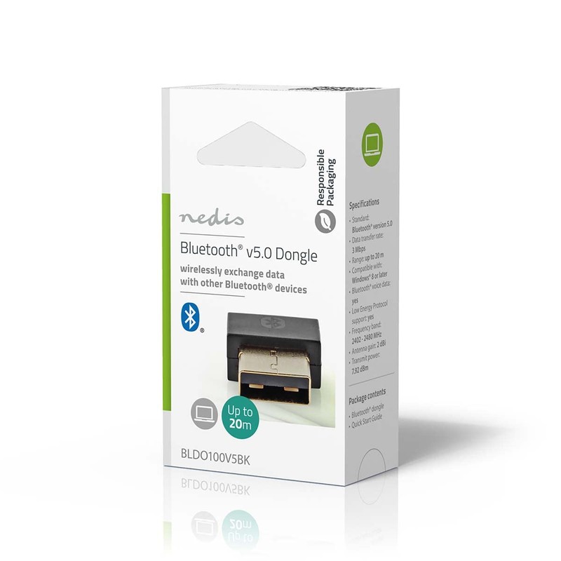 Nedis Bluetooth Dongle | 5.1 | Bluetooth/USB | 20 m