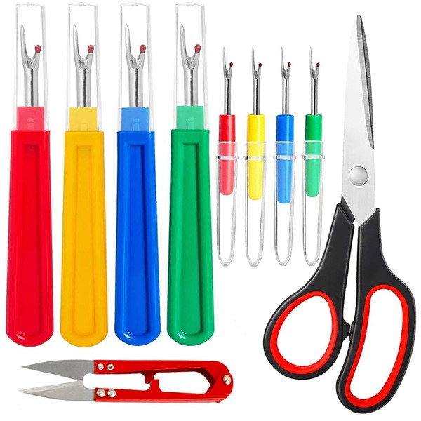 Jneoace 10 Pcs Sewing Seam Rippers, 4 Big and 4