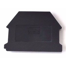 ICI Dinkle DK4NC-BK DIN Rail Terminal Block End Cover for DK2.5N-BK DK4N-BK Black, Pack of 10