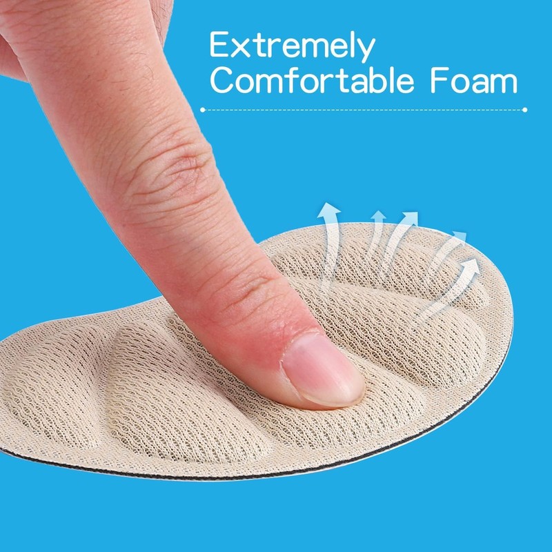 Huethy Back of Heel Cushion Pads, Adhesive Heel Grips Inserts