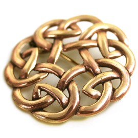 LynnAround Bronze Gold Filigree Brooches, Clothes Fasteners - Cloak, Shawl, Scarf Pin, Celtic Irish Norse Vintage Jewelry