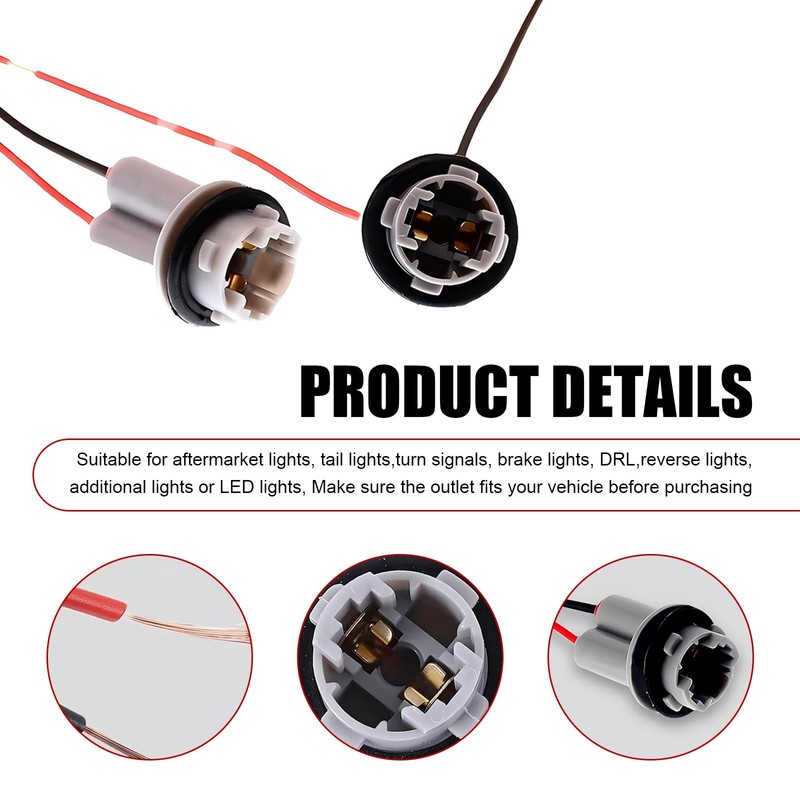 Anyhut 5 PCS T10 Car Turn Signal Wiring Harness, 6.3"