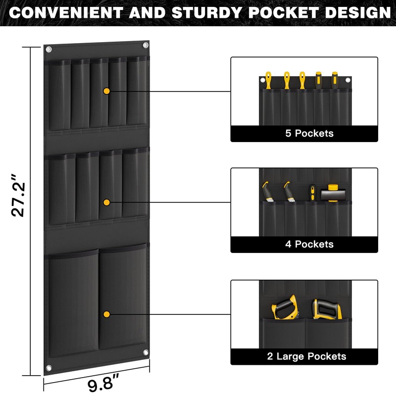 NattyDot Large Power Tool Organizer Cart with Charging Station 8