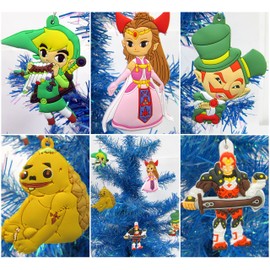 Legend of Zelda Christmas Tree Ornament Set Featuring Link and Friends