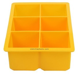 Traytastic! Silicone Large Square Ice Cube Tray Mold - Great for making Large/Giant Ice Cubes approximately 2" x 2" x 2" in size.