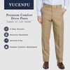 Men's Cozy Hidden Expandable Waist Dress Pants | Premium Stretch