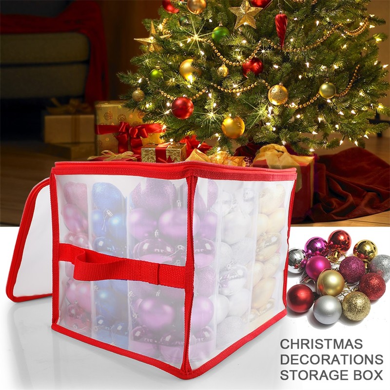 Transparent Storage Organizer Case for Storing Xmas LED Lights Garlands