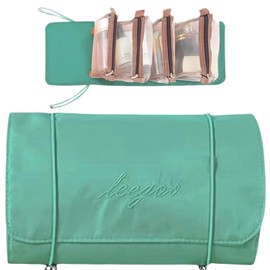 LPYLXTLYNYP Makeup Pouch, Travel Pouch, Makeup Pouch, Large Capacity, 4 Compartments, Travel, Waterproof, Cosmetics Pouch, Toiletry Pouch, Travel, Removal, Foldable, Multifunctional, Cute, Stylish,
