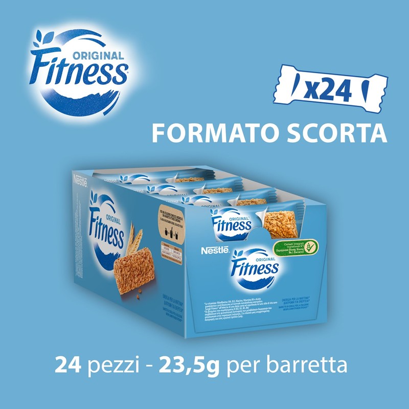 FITNESS Original Barrette Cereali Integrali, 24 Barrette da 23,5g (564g)