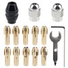 15Pcs Multi Chuck Set for Dremel Collet Nut Kit Brass