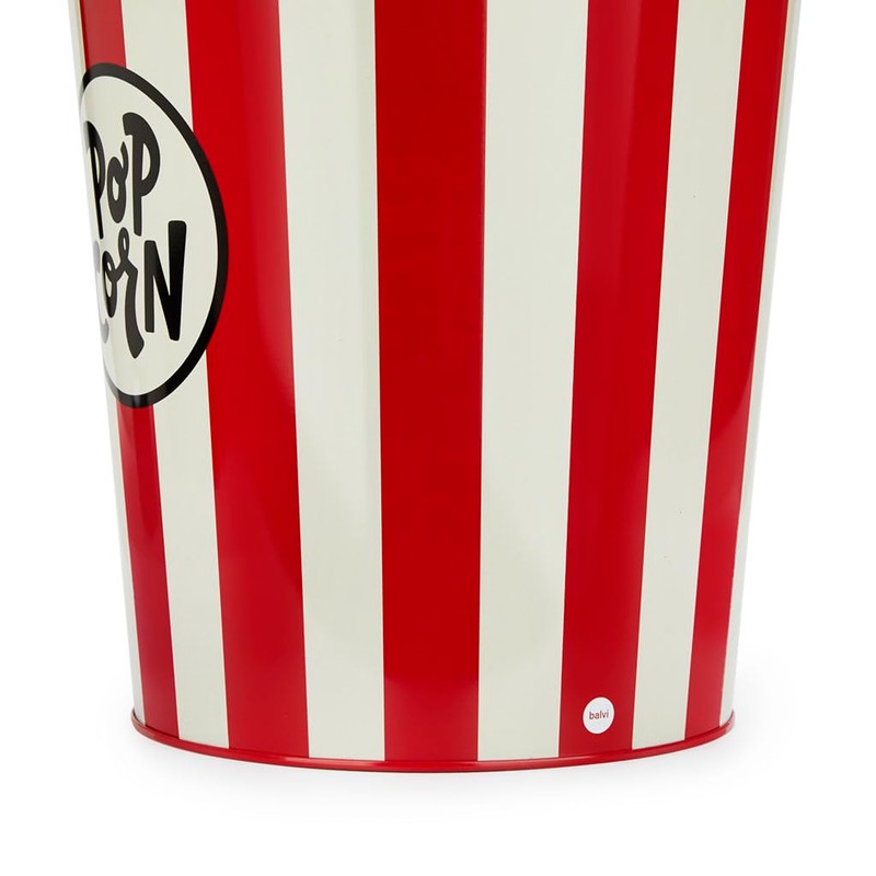 balvi Rubbish Bin Popcorn Colour Red and Beige The Crumpled