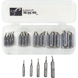 Zite Fishing Drop-Shot Lead Assortment in Fishing Box - 25 Pieces Rod Leads - Fishing Lead Set 3.5-14g - Easy Clip In