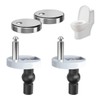 Generic Universal Toilet Seat Hinges 2 Pack, Modern Stainless Steel,