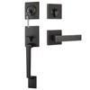Haidms Oil-Rubbed Bronze Front Door Handle and Deadbolt Set, Entry