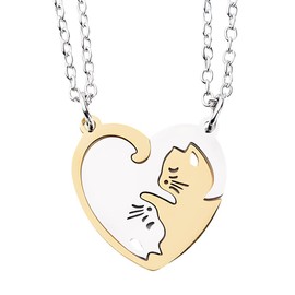 Valentine's Day Gift for Boyfriend Girlfriend Cat Lovers Gifts for Women Men Couple Friends Matching Necklaces for Best Friends Birthday Gift for Women Men Couple Husband Wife Anniversary Wedding Gift