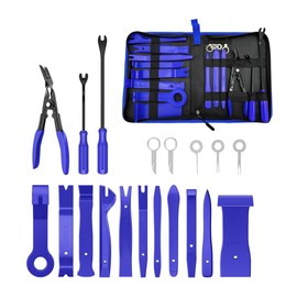 Suvnie 19PCS Trim Removal Tool Set, Car Panel Door Audio Trim Removal Tool Kit, Plastic Pry Tool Kit for Car Panel Dash Door Audio with Storage Bag, Universal Car Accessories (Blue)