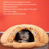 Hooded Cat Bed Thick Soft Comfortable Self Warming Cat Sleeping