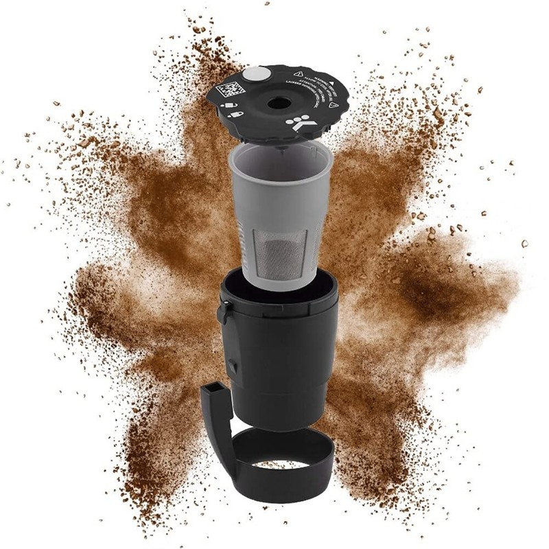 Tefola Filtro de café molido recargable universal reutilizable para cafeteras