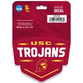 University of Southern California Badge Adhesive Vinyl Decal - Fun USC Sticker for Car, Window, Water Bottle or Laptop