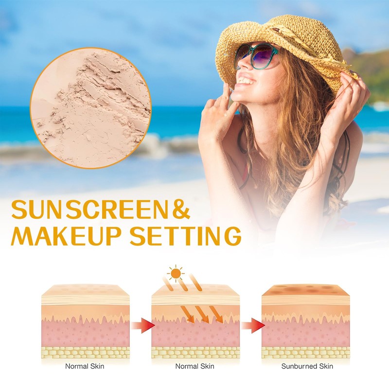 LFCFBH SPF 50 Powder Sunscreen for Scalp, Lasting Lightweight Breathable