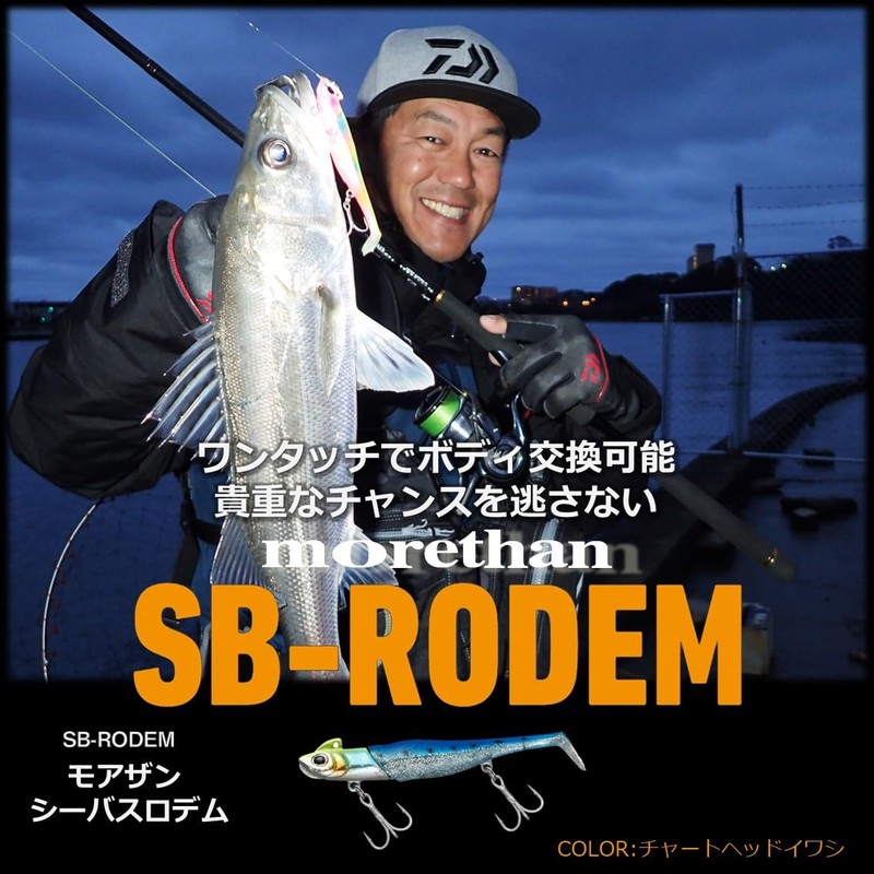 DAIWA SB-Rodem Worm/Lure, 0.6 oz (18 g), Blupin Sardine