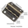4 Pieces Tri-Fold Hinges Flexible Metal Hinges Decorative Box Hinges