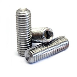MonsterBolts - M3 x 4mm Cup Point Set Screws, DIN 916, Stainless Steel, 10 Pack