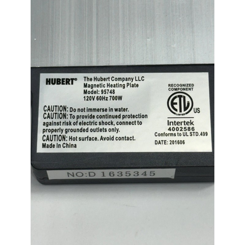 HUBERT® Electric Chafer Heater Rectangular aluminum - 11 7/8"L x
