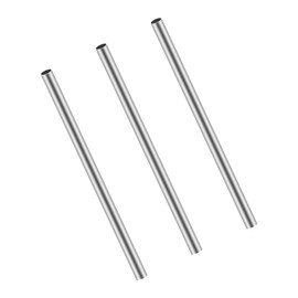 iMeistek 304 Stainless Steel Round Tubes, 12mm OD X 0.5mm Wall Thick 250mm Length Stainless Steel Tubing Industrial Straight Pipe (3PCS