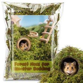 Sukh Hamster Moss - 5.6 Oz Forest Moss for Hamster Bedding Nesting Hideout Dried Moss Reptile Moss for Squirrels Hamsters Guinea Pigs Mices Small Animals Cage Accessories