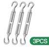 Jamiikury 3PCS M8 Hook & Hook Turnbuckle 304 Stainless Steel