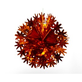 Simply Products Foil Garland Star Ball - Christmas Hanging Decoration Wall Ceiling Xmas Deco (Copper)
