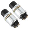 2Pcs Push Button Starter Switch, Weatherproof Engine Push Button Start