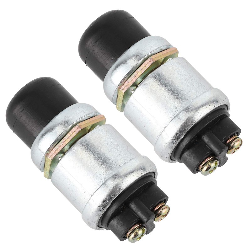 2Pcs Push Button Starter Switch, Weatherproof Engine Push Button Start