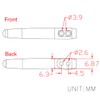 2PCS CIVIVI Flamed Titanium Pocket Clips, NO Screws Included, 50MM