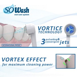 Sowash Vortice Brush Replacement Brushes for SoWash Oral Irrigator Hard Pack of 2