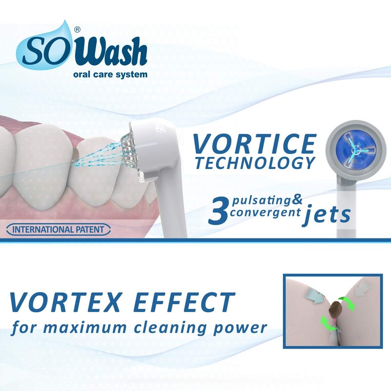 Sowash Vortice Brush Replacement Brushes for SoWash Oral Irrigator Hard