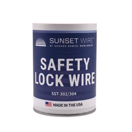 Sunset Wire Safety Lock Wire - T302/304 Stainless Steel Safety Wire for Aviation, Automotive, Industrial Use - 1lb Dispenser Can - Made in USA (0.047 in)