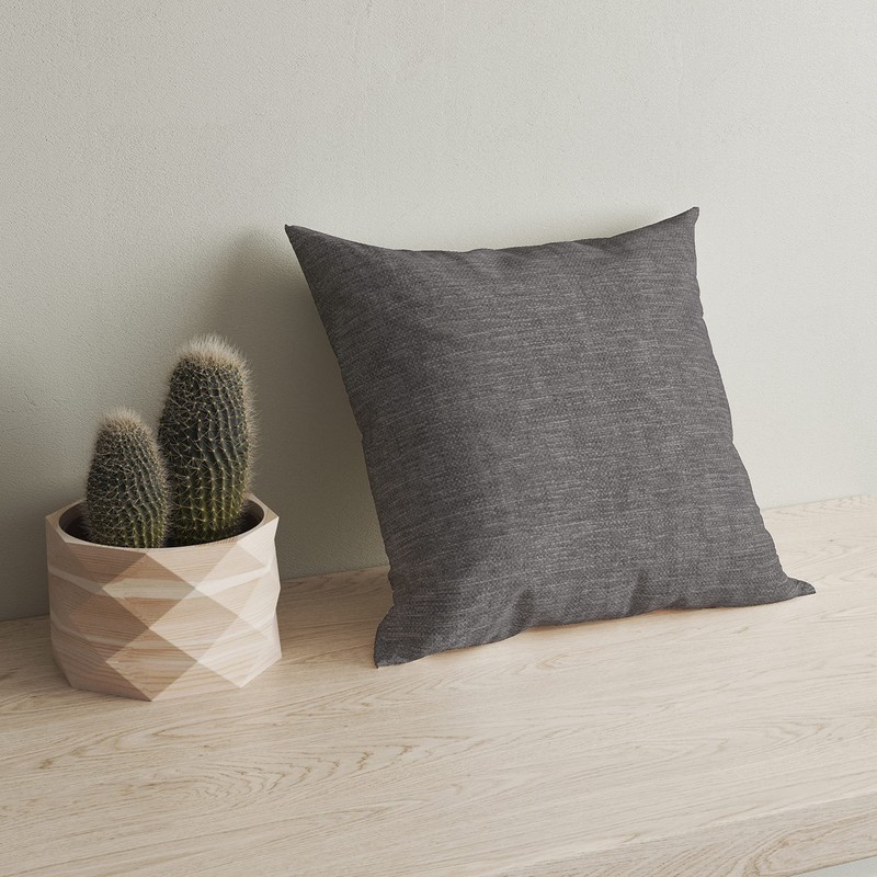 Encasa Homes Chenille Cushion Covers, Set of 2, Grey, 50