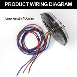 X-STYLE Reflector, 12 V, Motorcycle LED Reflector, Blue, For Cars, 24 Row Side Marker Lamp, Turn Signal, Auxiliary Brake, Custom, Decorative Parts, Truck, Trailer, Lorry, Illumination, Round,