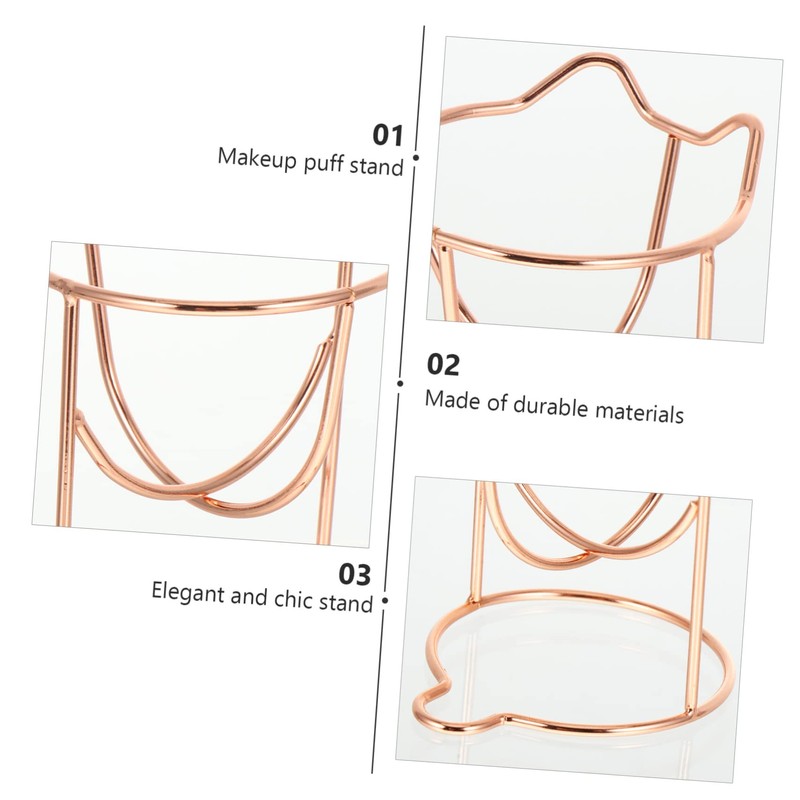 Beavorty 9pcs Cat Ear Makeup Sponge Holders Elegant Hollow Design
