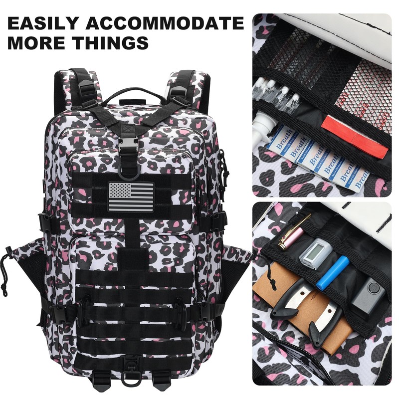 Hannibal Tactical 45L MOLLE Assault Backpack, Tactical Backpack Military Army