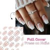 Pack of 24 Gradient with Diamond False Nails for Sticking