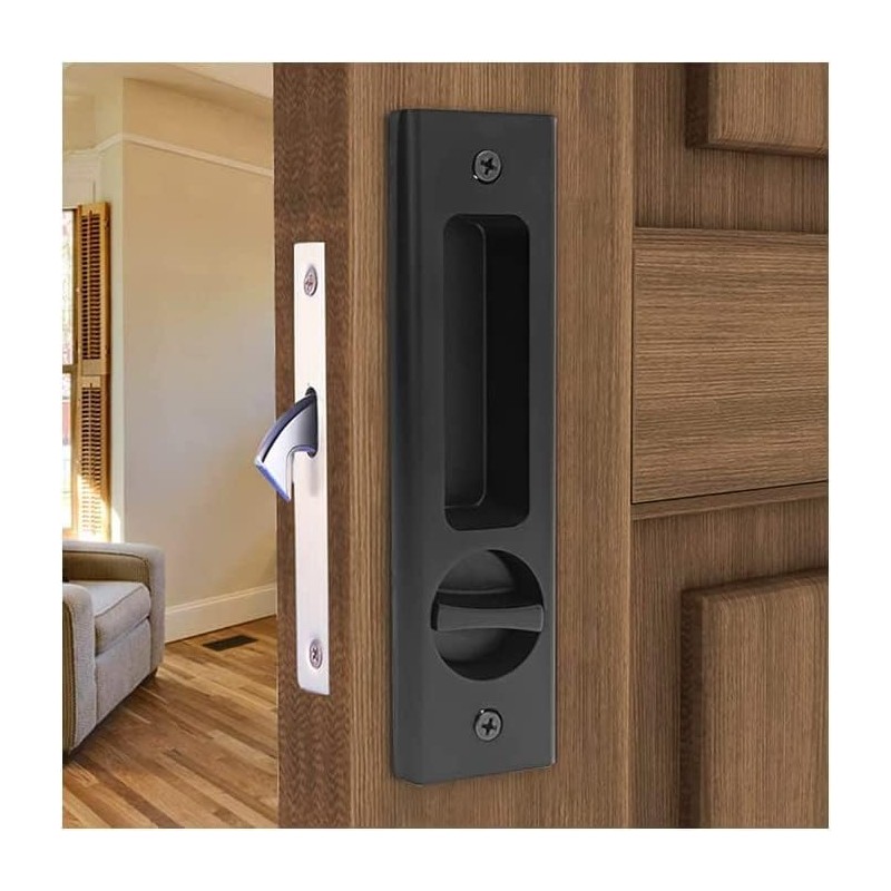 CCJH Sliding Barn Door Locks Invisible Door Handle Locks with