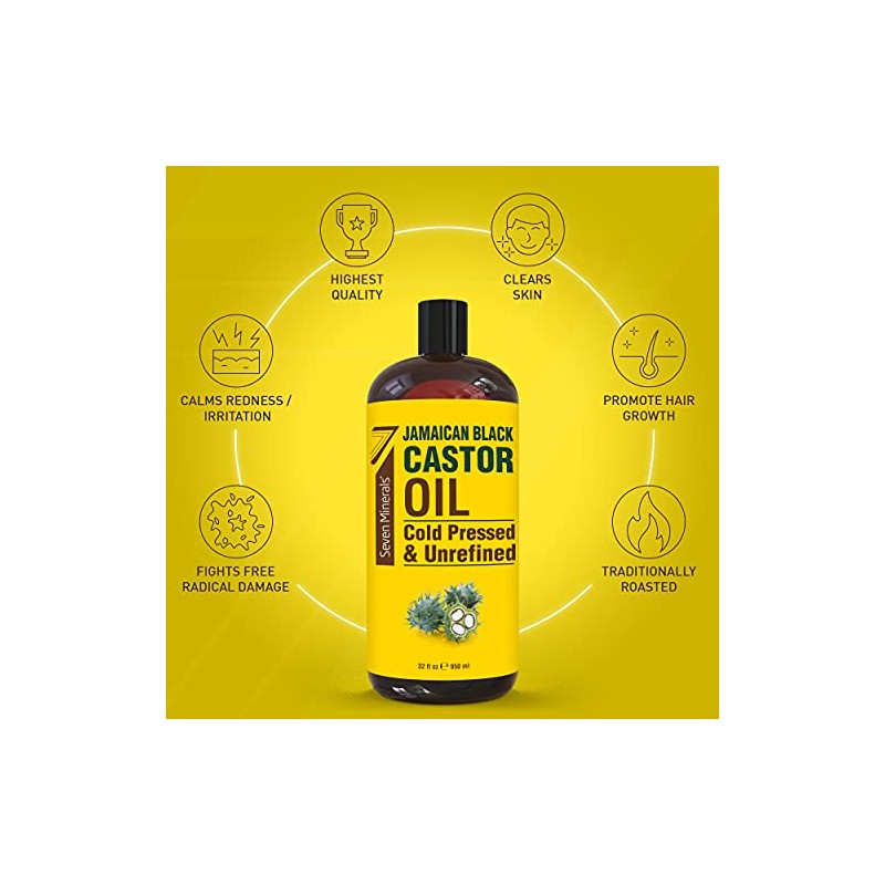 Seven Minerals Aceite de ricino negro jamaicano